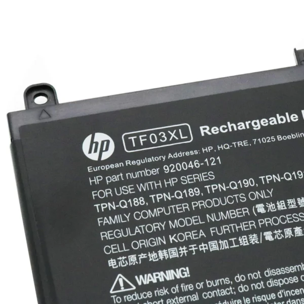 TF03XL Laptop Battery For HP Pavilion 15-CC