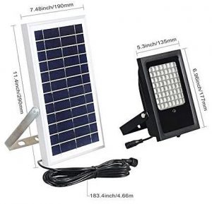 50W solar Floodlight complete with panel and Remote