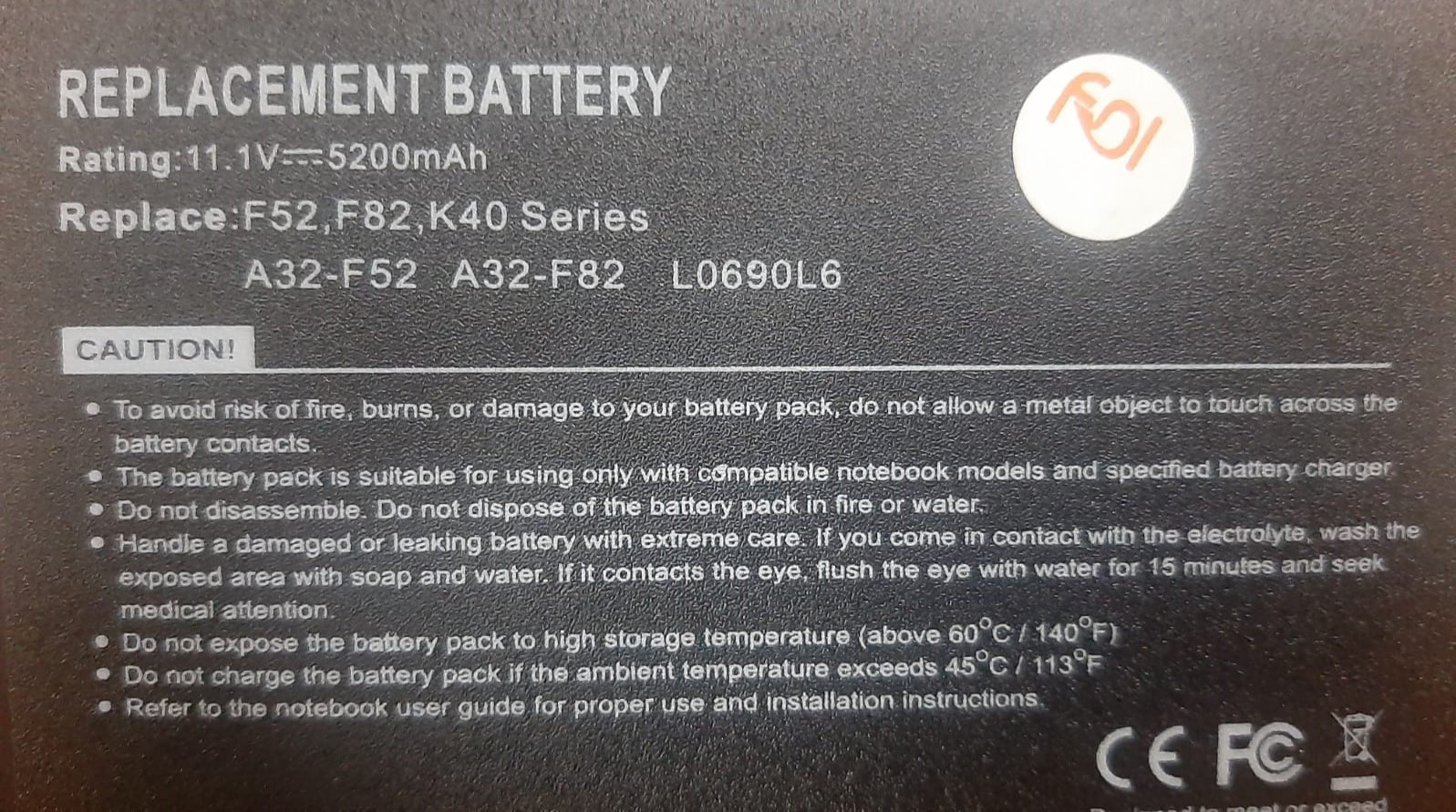 Asus A32-F82 Laptop Battery