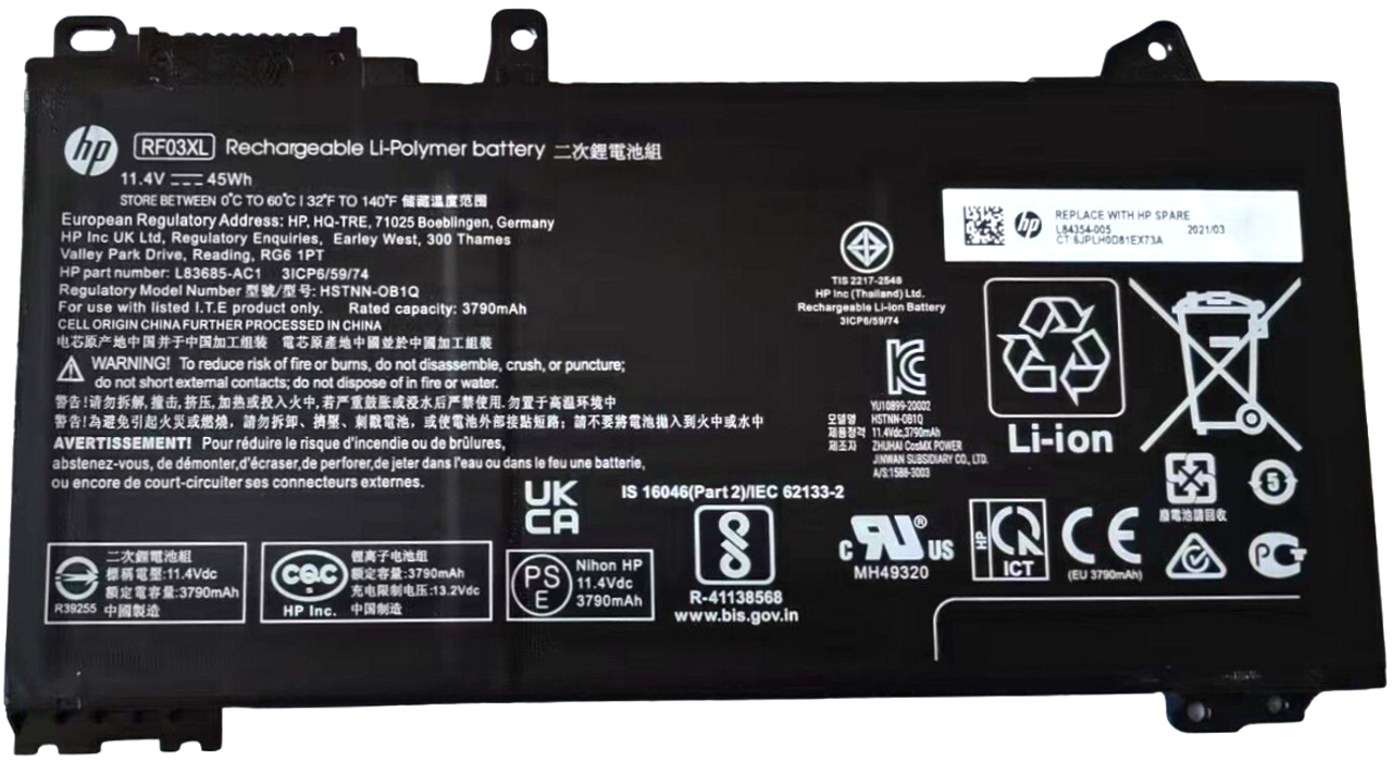 RF03XL-1.webp ORIGINAL HP ProBook 430 440 445 450 455 G6 G7 Battery-RF03XL - Image 1